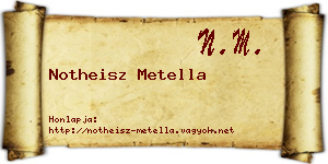 Notheisz Metella névjegykártya